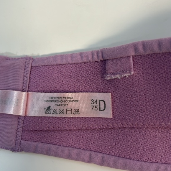 34D purple strapless bra. $5 add on. - Picture 4 of 5